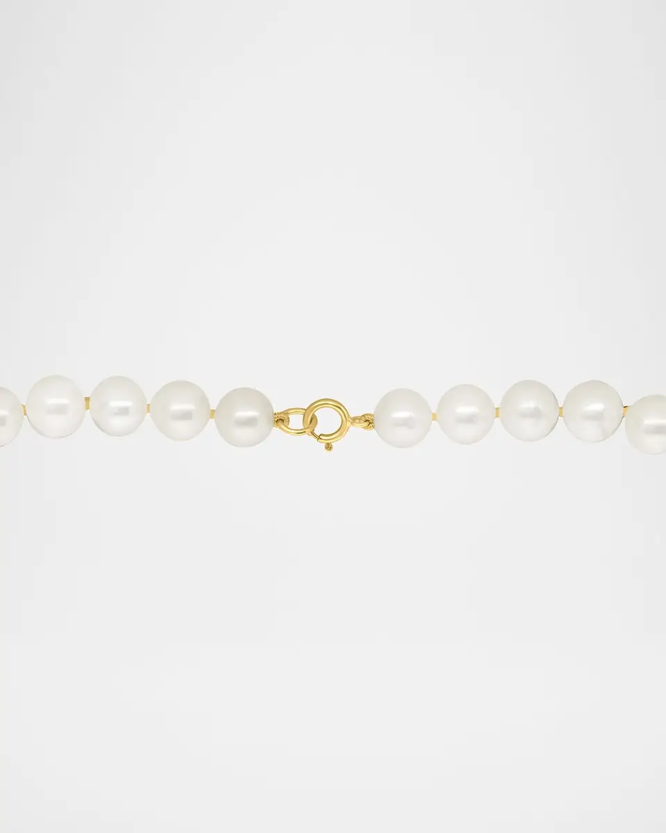 Neiman Marcus 18K Yellow Gold Freshwater Pearl Strand Necklace, 18"L | Thumbnail 4 Neiman Marcus 18K Yellow Gold Freshwater Pearl Strand Necklace, 18"L | Thumbnail 4