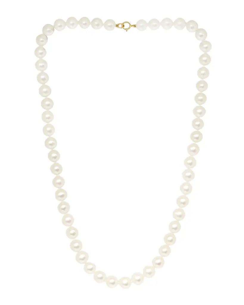 18K Yellow Gold Freshwater Pearl Strand Necklace, 18"L