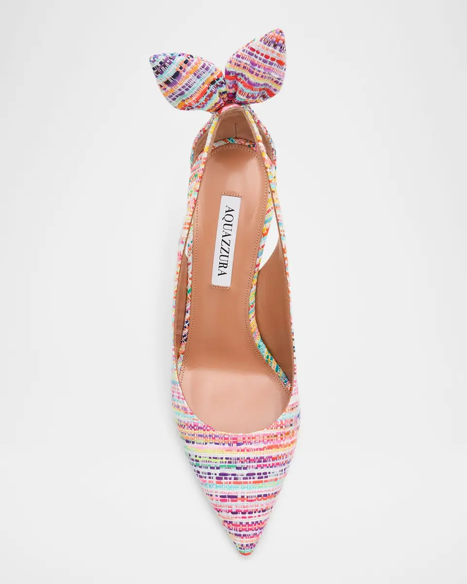 Aquazzura 85mm Bow Tie Tweed Pumps | Thumbnail 6 Aquazzura 85mm Bow Tie Tweed Pumps | Thumbnail 6