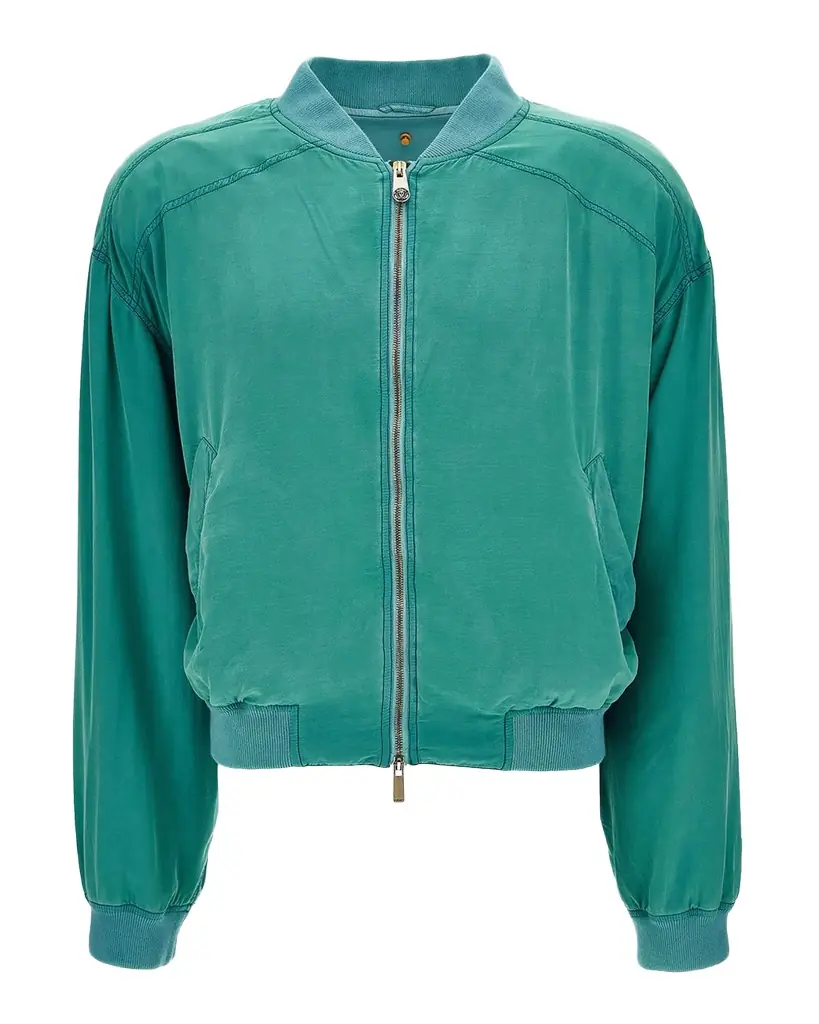 Versace Men 's Silk Bomber Jacket | Image 1 Versace Men 's Silk Bomber Jacket | Image 1