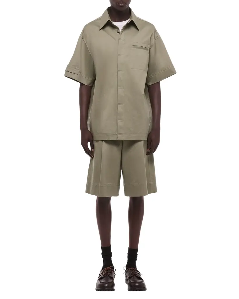 Helmut Lang Men's Short-Sleeved Loop Tape Shirt | Image 1 Helmut Lang Men's Short-Sleeved Loop Tape Shirt | Image 1