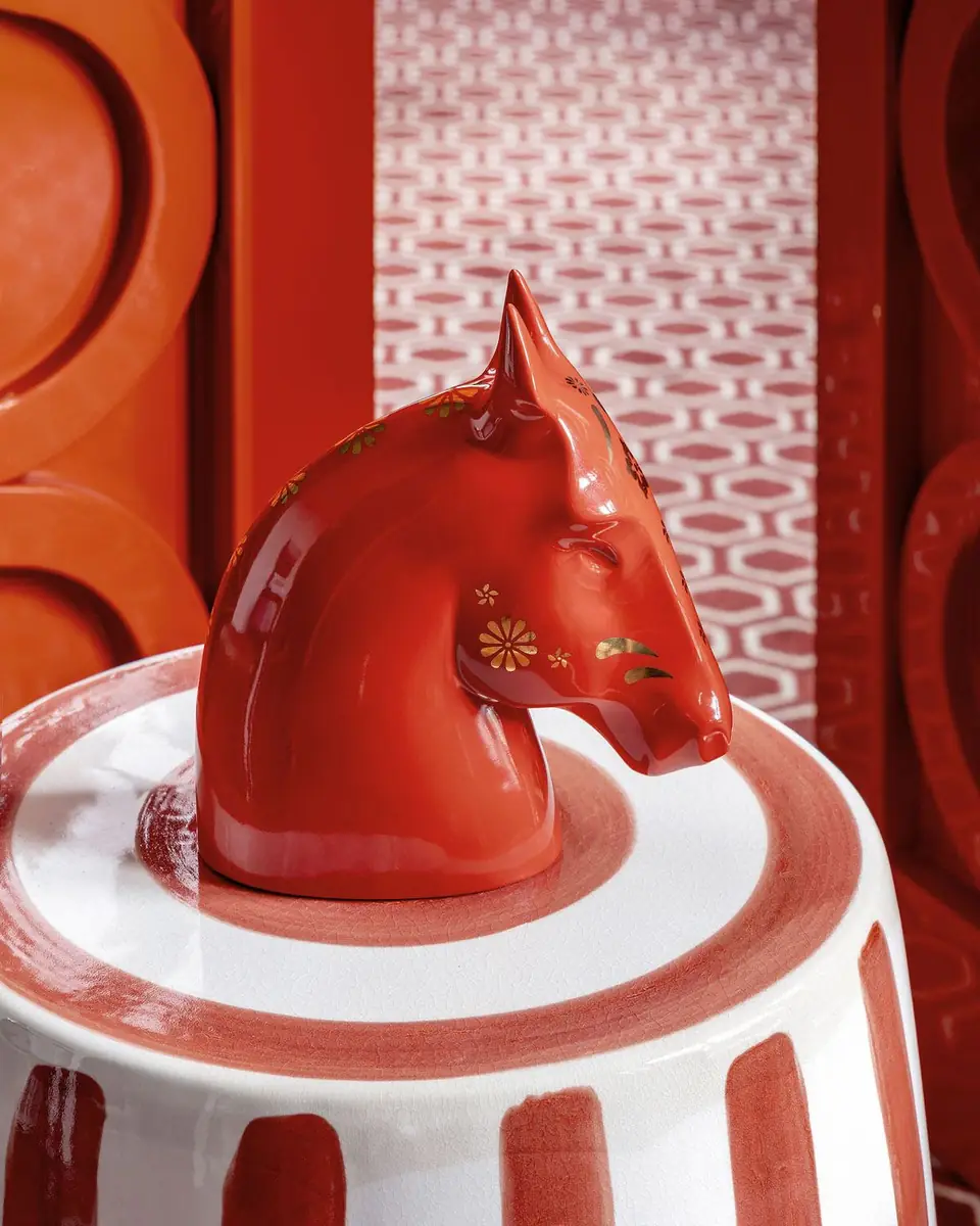 Lladro The Horse Sculpture, Red/Gold | Thumbnail 2 Lladro The Horse Sculpture, Red/Gold | Thumbnail 2