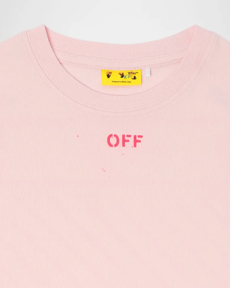 Off-White Girl's Off Diag T-Shirt, Size 4-12 | Thumbnail 3