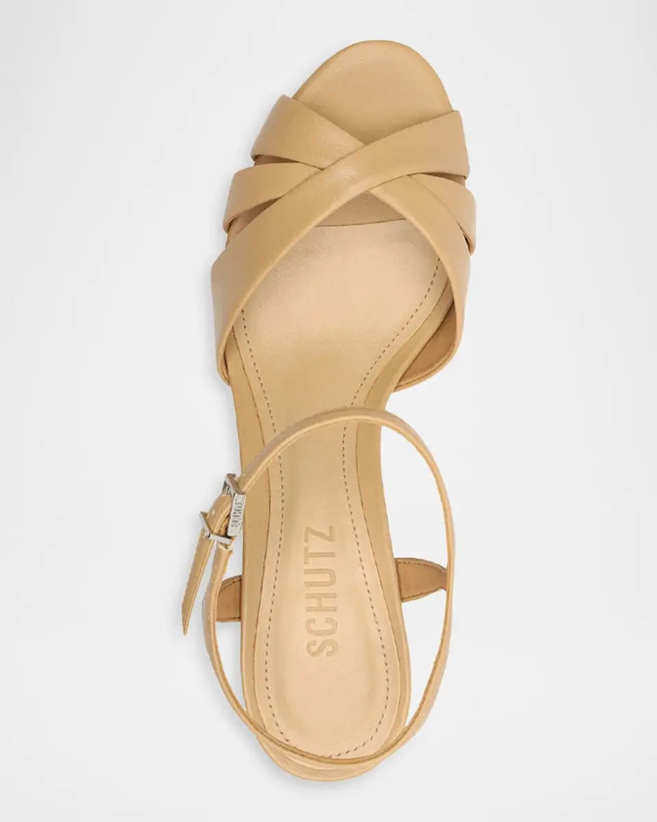Schutz 105mm Keefa Leather Platform Sandals | Thumbnail 3
