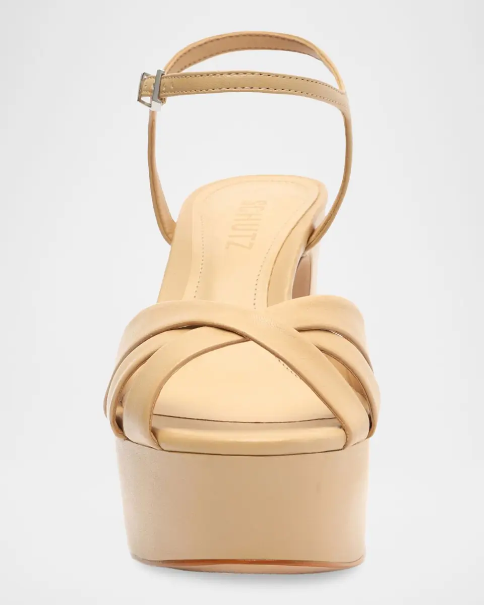 Schutz 105mm Keefa Leather Platform Sandals | Thumbnail 4