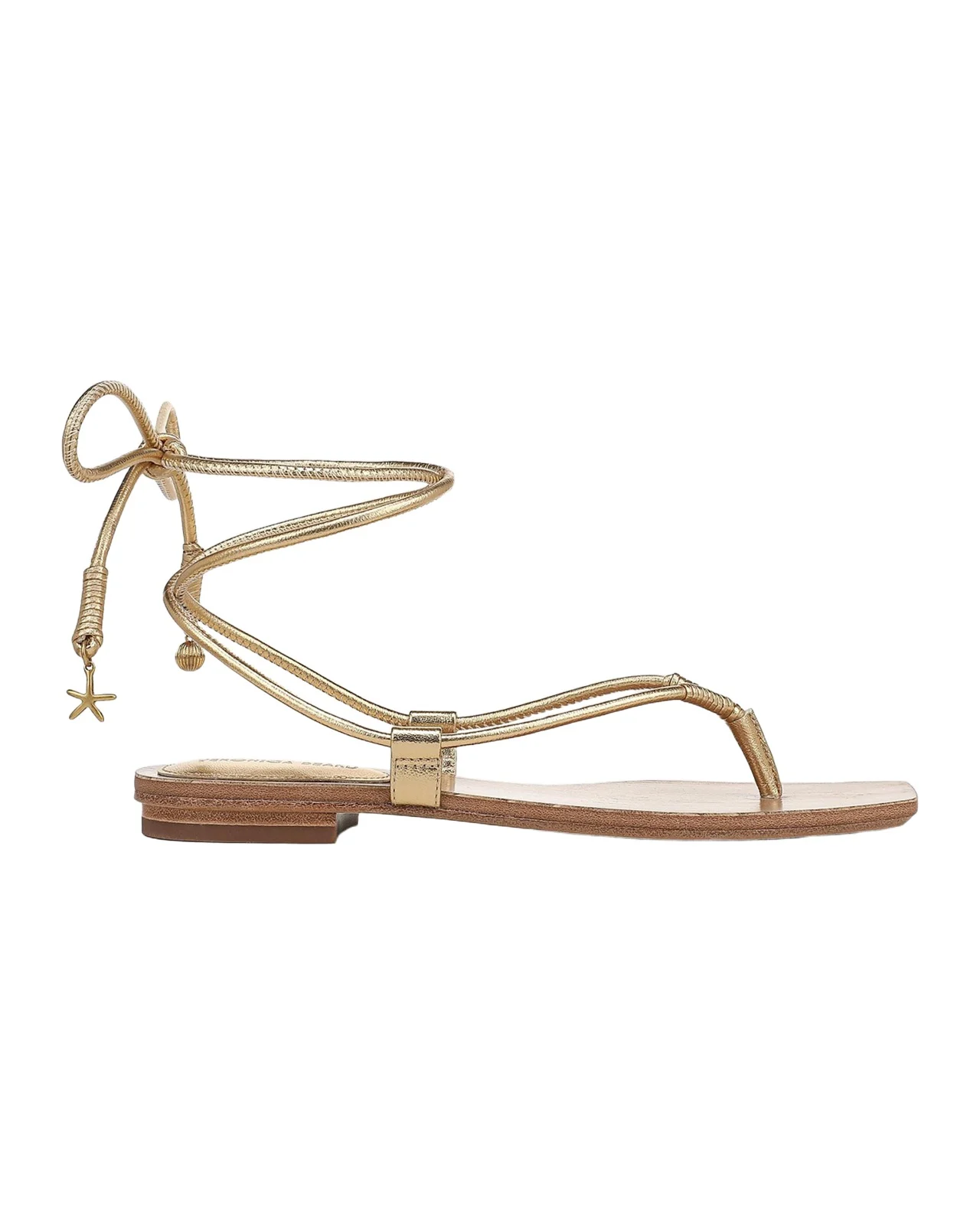 Rosetta Metallic Leather Ankle-Wrap Flat Sandals Rosetta Metallic Leather Ankle-Wrap Flat Sandals