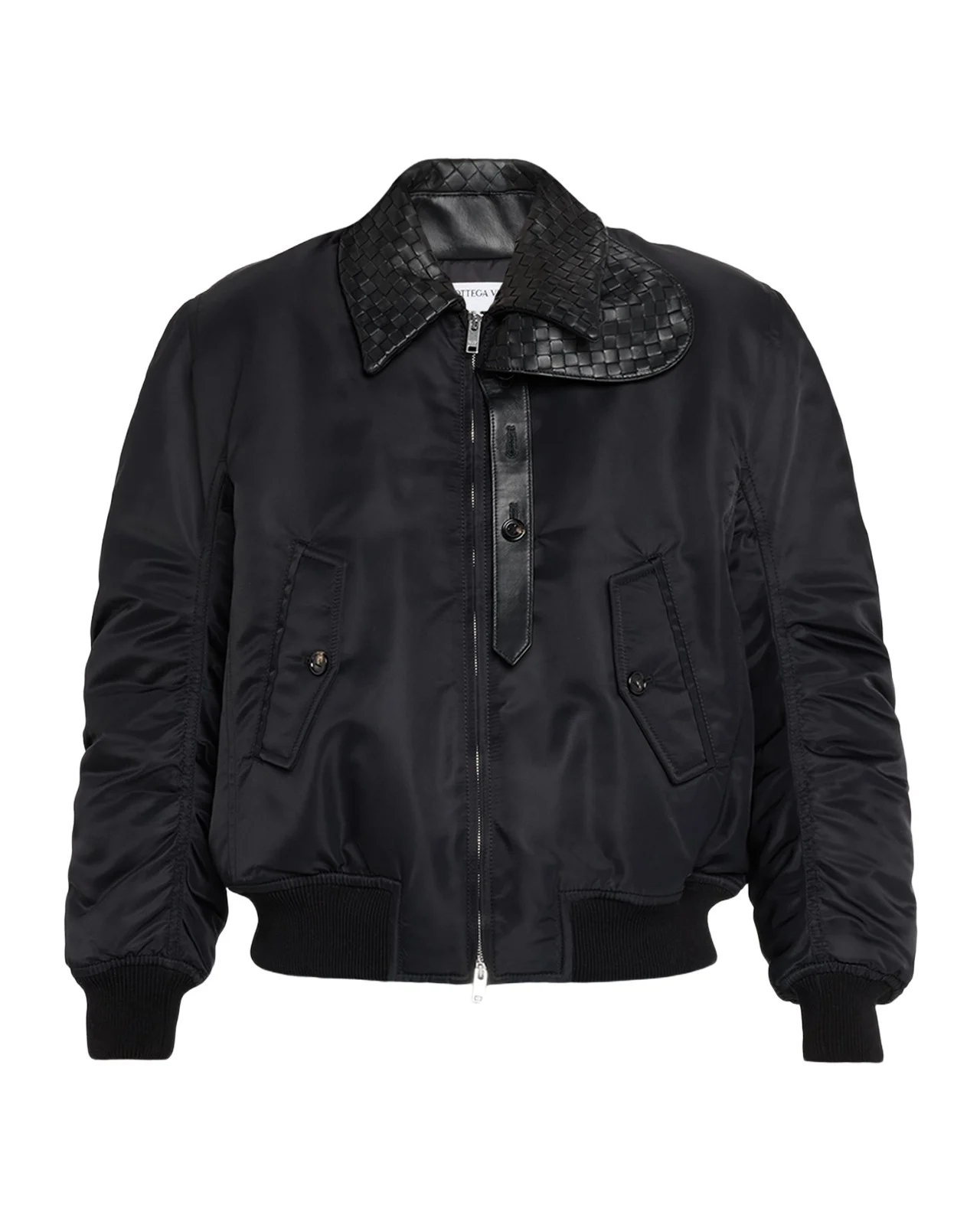 Intrecciato Collar Blouson Bomber Jacket Intrecciato Collar Blouson Bomber Jacket