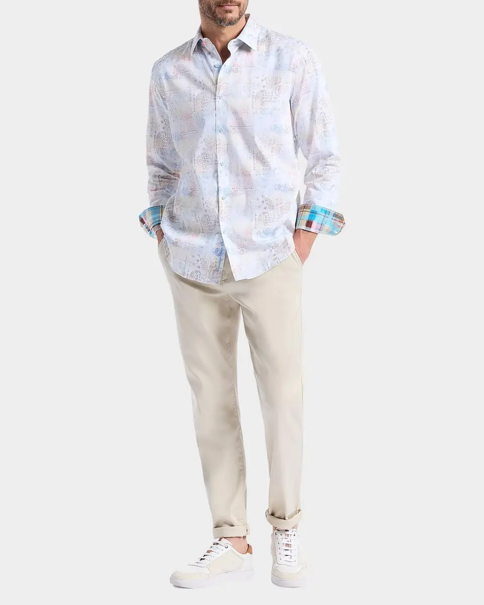 Robert Graham Men's Vista Paisley-Plaid Stretch Sport Shirt | Thumbnail 2