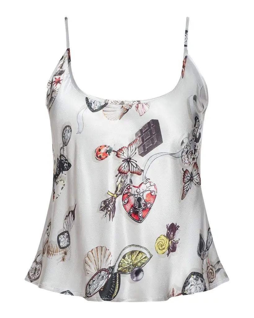L'Agence Charmy Butterfly-Print Satin Cami | Image 1 L'Agence Charmy Butterfly-Print Satin Cami | Image 1