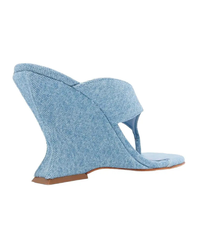 Schutz Maya 90MM Denim Sandals | Image 1 Schutz Maya 90MM Denim Sandals | Image 1
