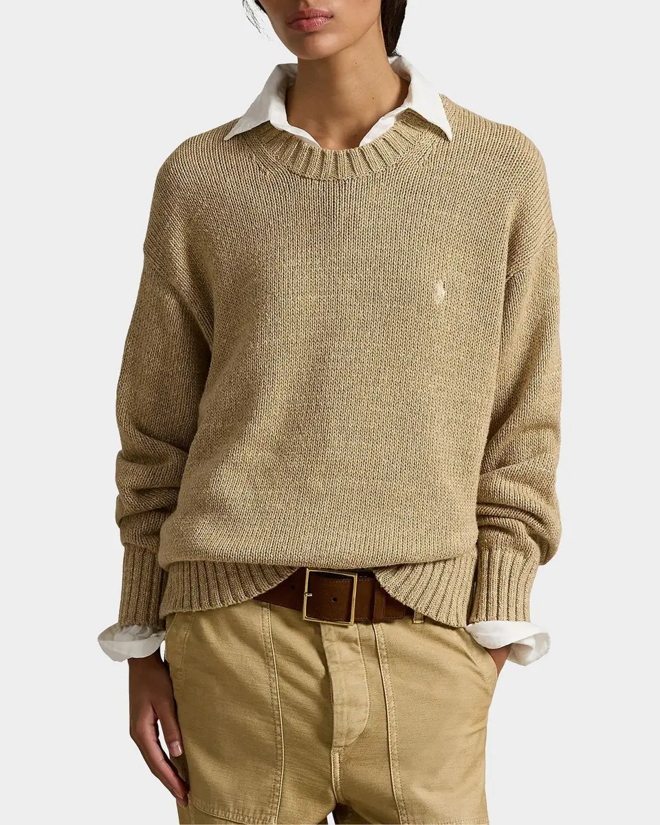 Polo Ralph Lauren Logo Cotton Crewneck Sweater | Thumbnail 4 Polo Ralph Lauren Logo Cotton Crewneck Sweater | Thumbnail 4