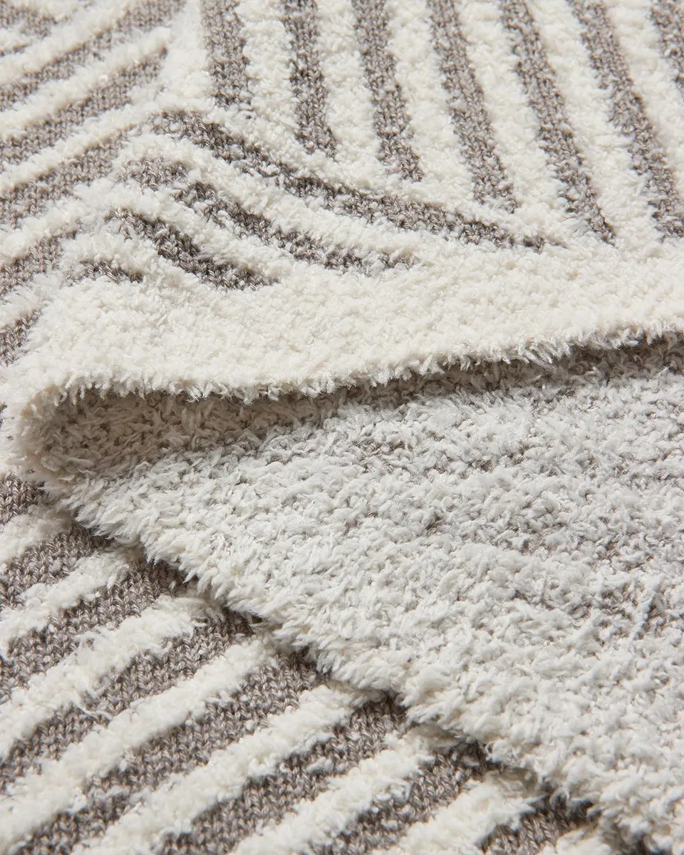 Barefoot Dreams CozyChic Cotton Linea Mixed Stripe Throw, 54" x 72" | Thumbnail 4 Barefoot Dreams CozyChic Cotton Linea Mixed Stripe Throw, 54" x 72" | Thumbnail 4