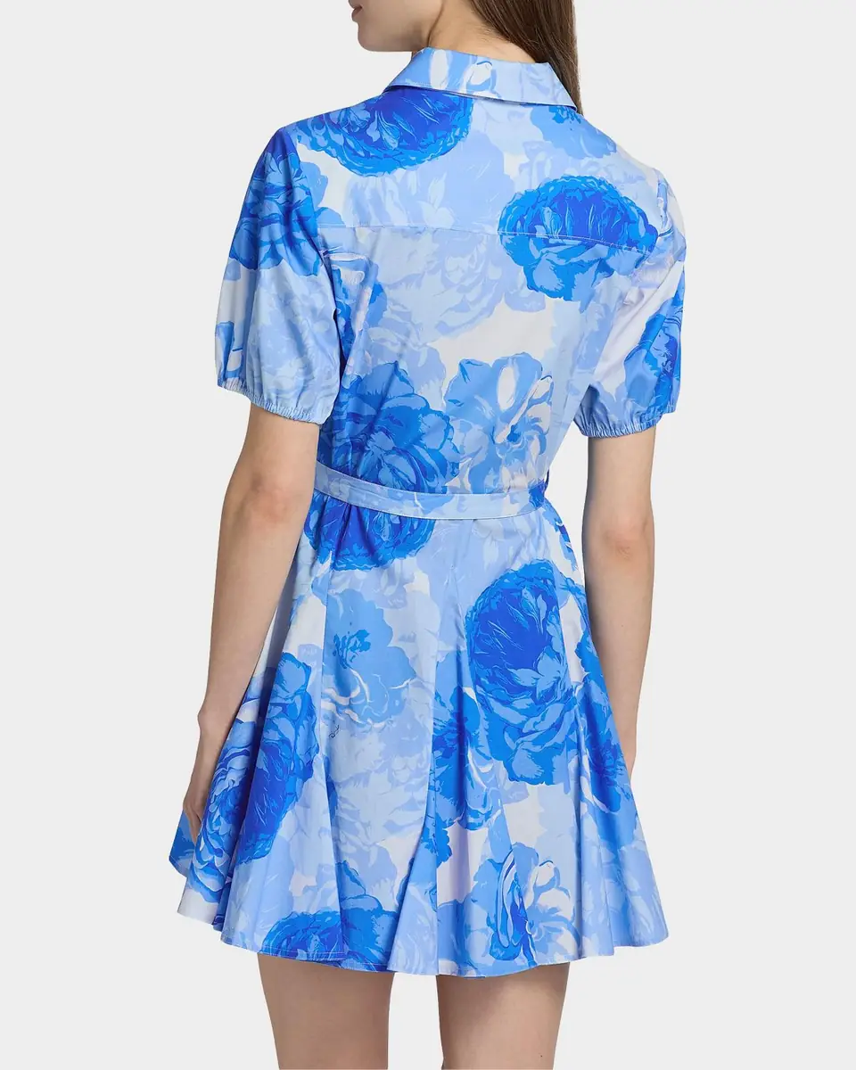 Milly Juni Printed Stretch Cotton Poplin Mini-Shirtdress | Thumbnail 3 Milly Juni Printed Stretch Cotton Poplin Mini-Shirtdress | Thumbnail 3