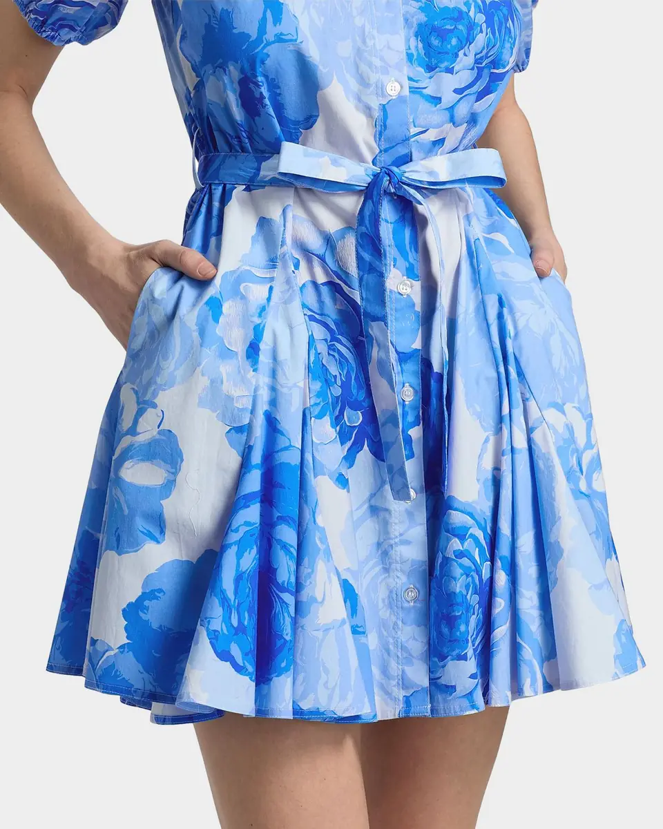 Milly Juni Printed Stretch Cotton Poplin Mini-Shirtdress | Thumbnail 5 Milly Juni Printed Stretch Cotton Poplin Mini-Shirtdress | Thumbnail 5