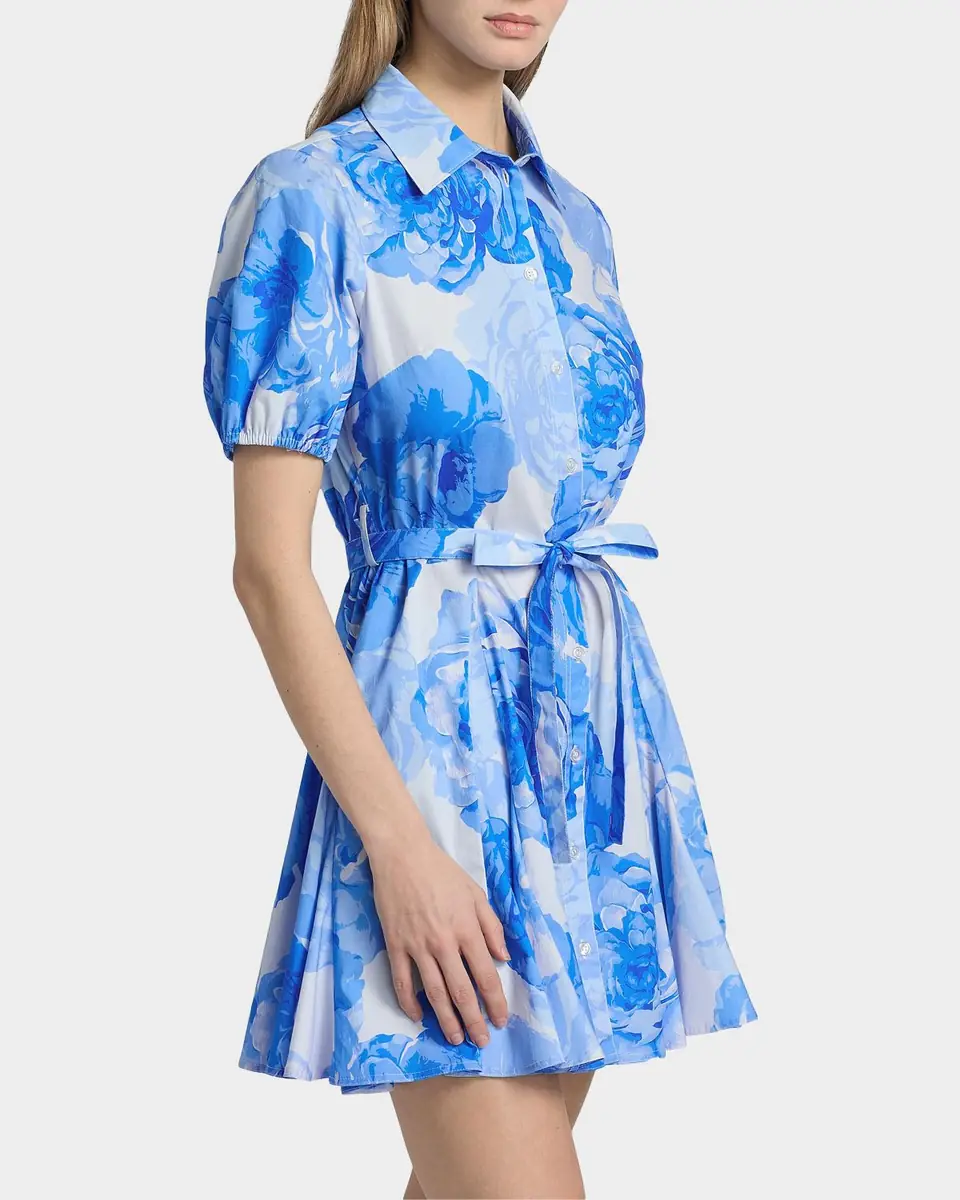Milly Juni Printed Stretch Cotton Poplin Mini-Shirtdress | Thumbnail 7 Milly Juni Printed Stretch Cotton Poplin Mini-Shirtdress | Thumbnail 7