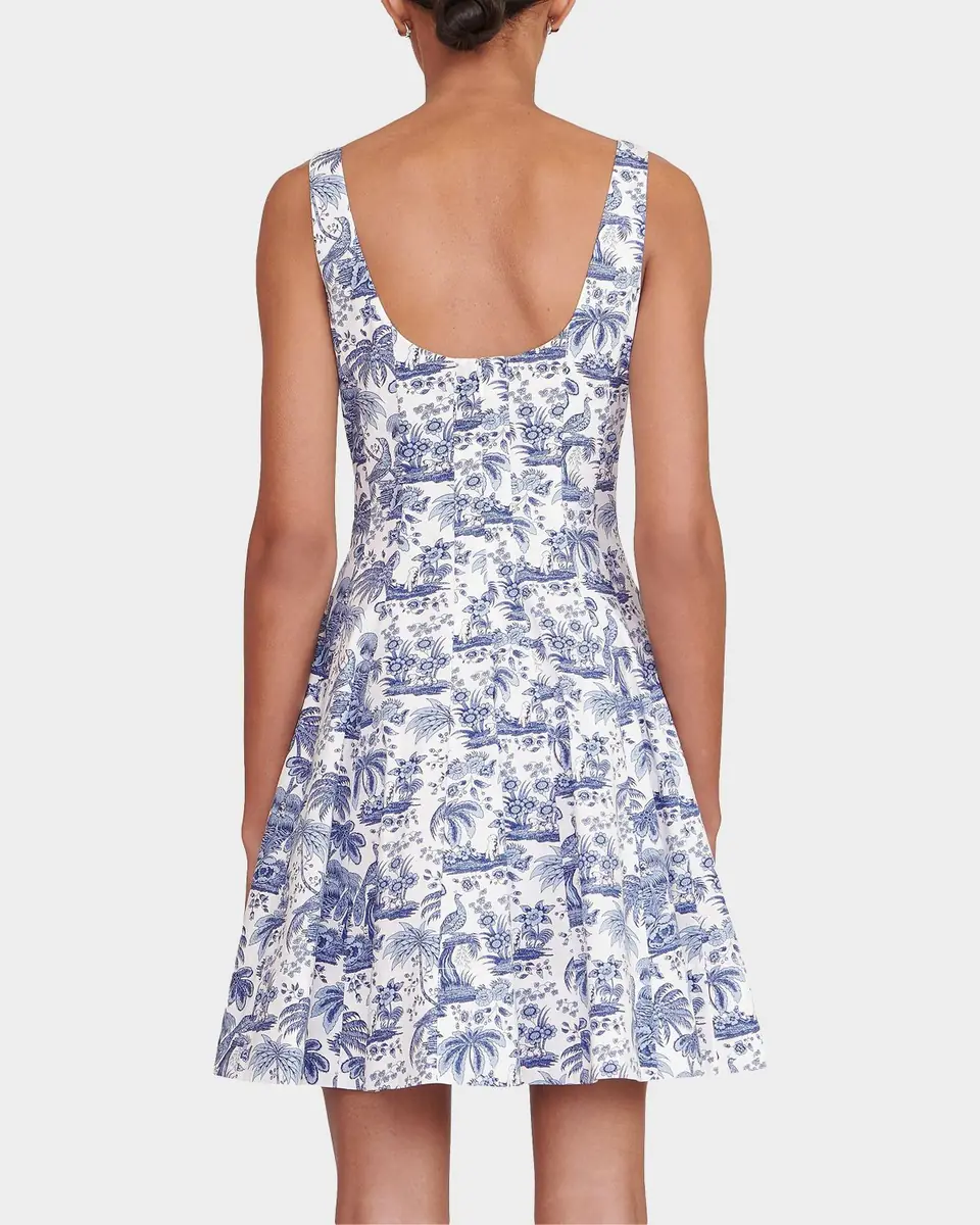 STAUD Wells Dotted Sleeveless Fit & Flare Mini Dress | Thumbnail 2 STAUD Wells Dotted Sleeveless Fit & Flare Mini Dress | Thumbnail 2