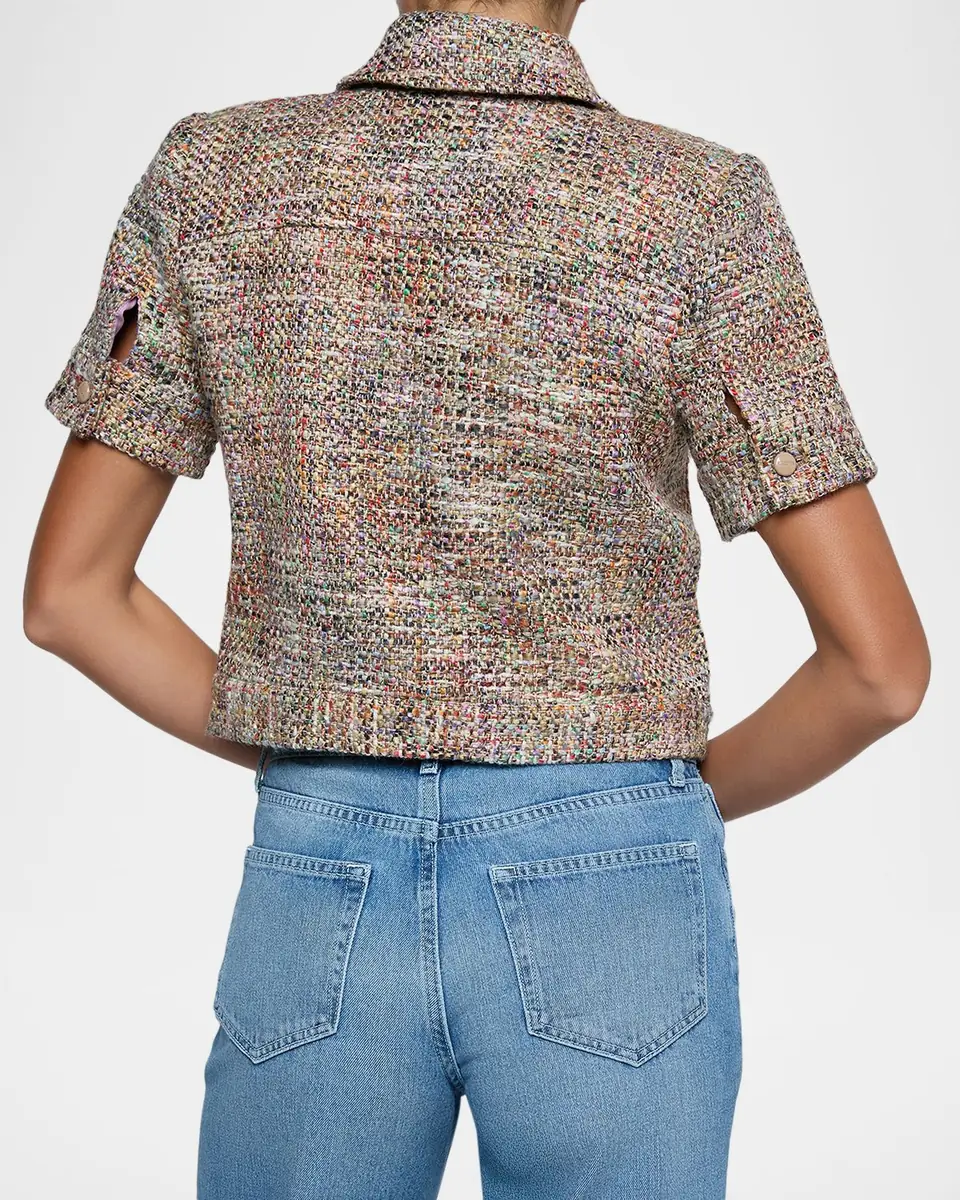 L'Agence Chita Cropped Tweed Jacket | Thumbnail 3 L'Agence Chita Cropped Tweed Jacket | Thumbnail 3