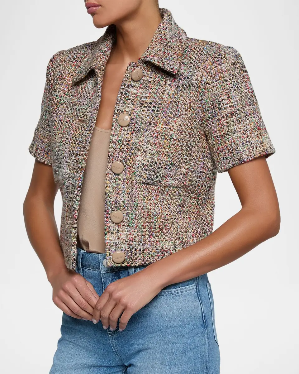 L'Agence Chita Cropped Tweed Jacket | Thumbnail 5 L'Agence Chita Cropped Tweed Jacket | Thumbnail 5