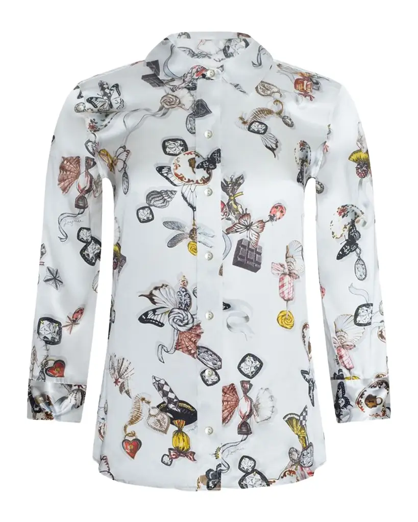 Dani Printed Silk Blouse Dani Printed Silk Blouse