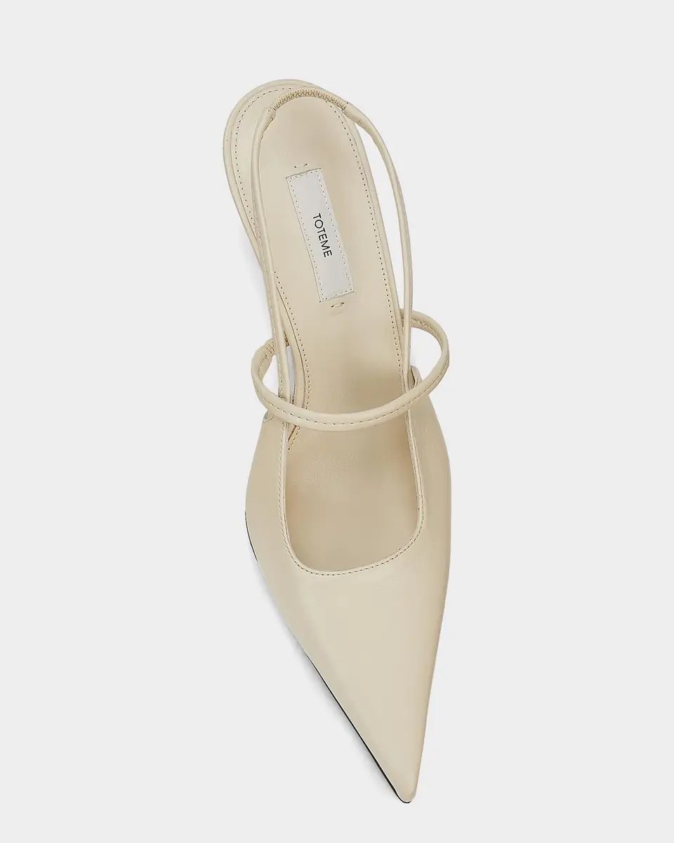 Toteme 85MM Leather Slingback Pumps | Thumbnail 3