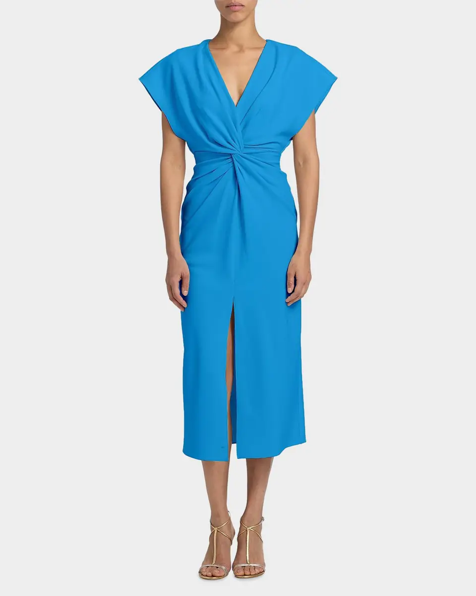 Prabal Gurung Jackie Twist-Front Midi-Dress | Thumbnail 4 Prabal Gurung Jackie Twist-Front Midi-Dress | Thumbnail 4