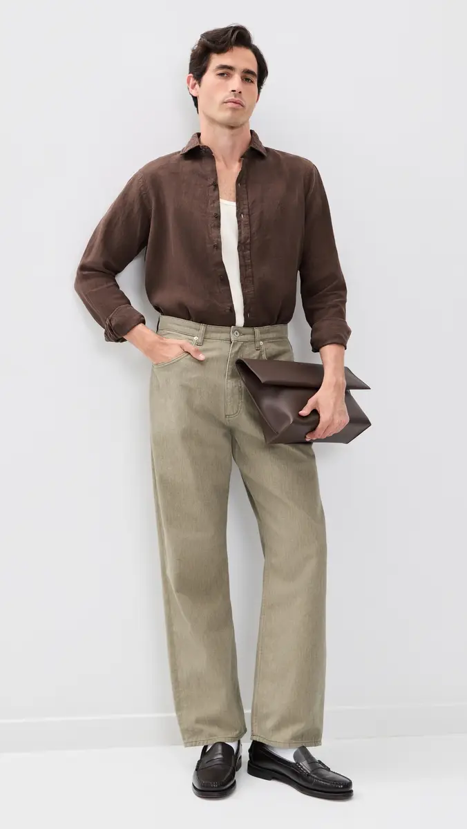 Polo Ralph Lauren Linen Button Down Shirt Nutmeg Brown | Thumbnail 5 Polo Ralph Lauren Linen Button Down Shirt Nutmeg Brown | Thumbnail 5