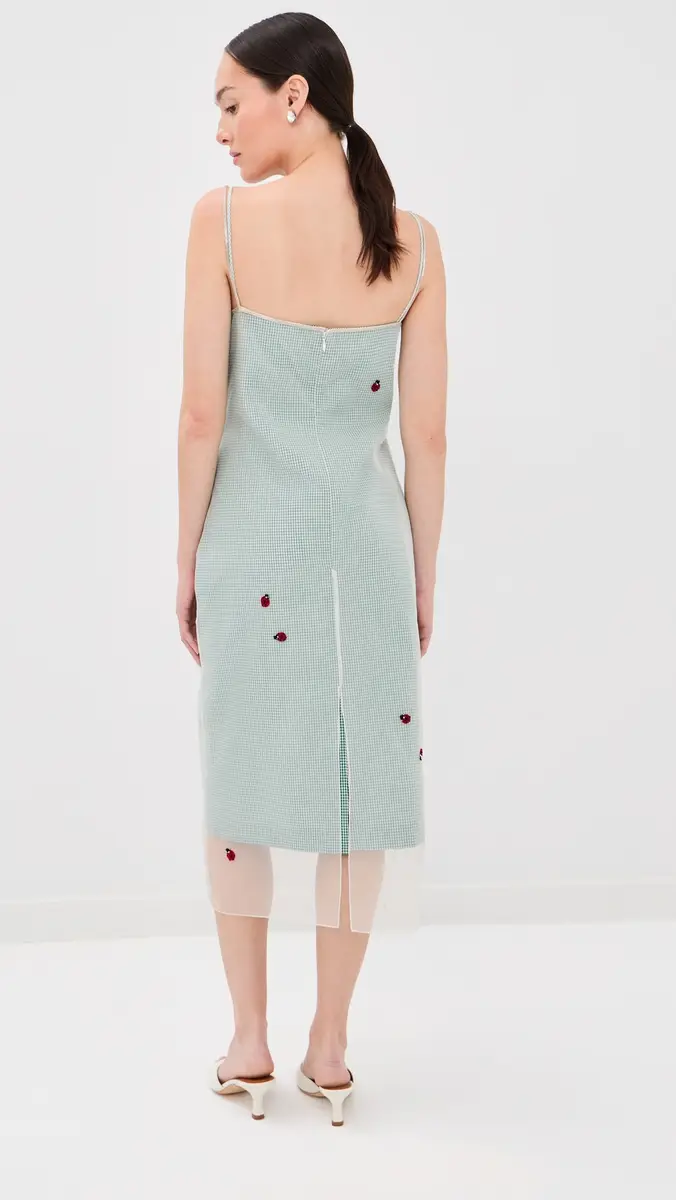 BERNADETTE Rachel Embroidered Silk Slip Dress | Thumbnail 3 BERNADETTE Rachel Embroidered Silk Slip Dress | Thumbnail 3