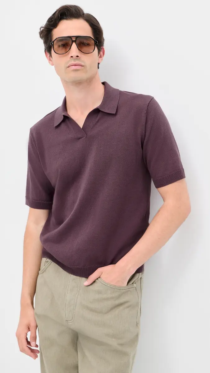 Norse Projects Anholt Cotton Paper Polo Top | Thumbnail 2
