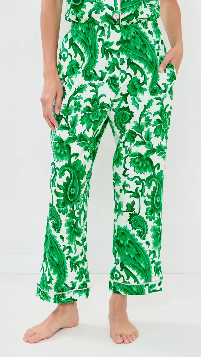 BedHead PJs Sorrento Verde Cropped Pajamas Set | Thumbnail 5 BedHead PJs Sorrento Verde Cropped Pajamas Set | Thumbnail 5