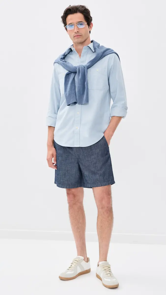 NN07 Gregor Chambray Shorts 6 | Thumbnail 5