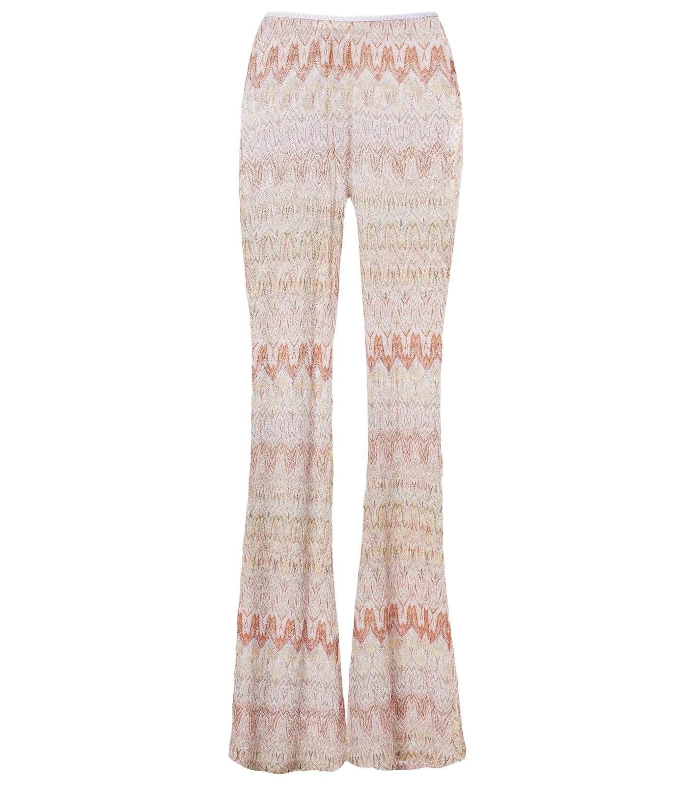 Zigzag lamé flared pants Zigzag lamé flared pants
