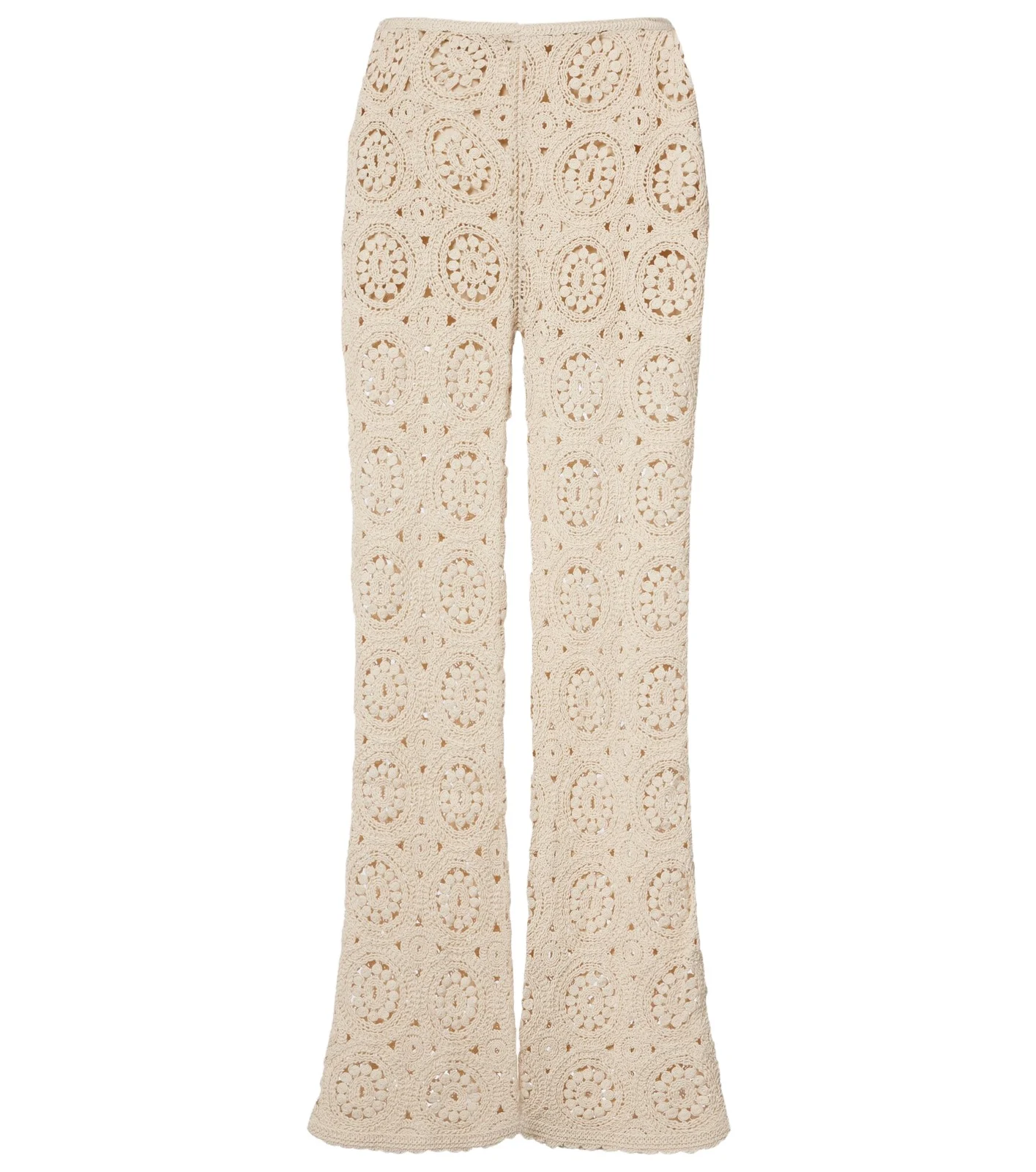 The Crochet cotton wide-leg pants The Crochet cotton wide-leg pants