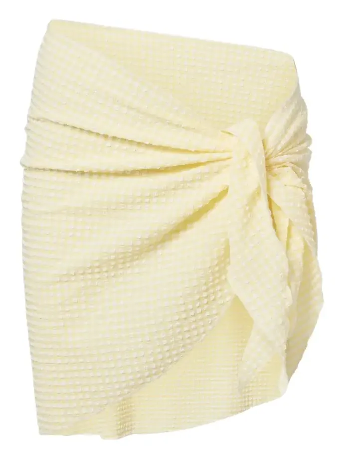 Draped beach cover-up Draped beach cover-up