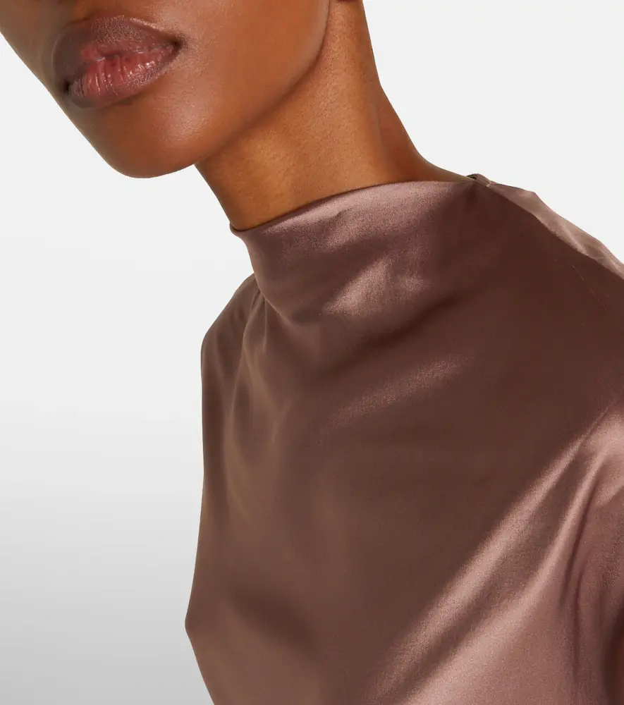 The Sei Draped silk satin top | Thumbnail 2