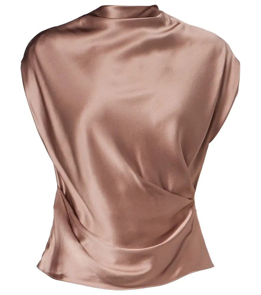 The Sei Draped silk satin top | Image 1 The Sei Draped silk satin top | Image 1