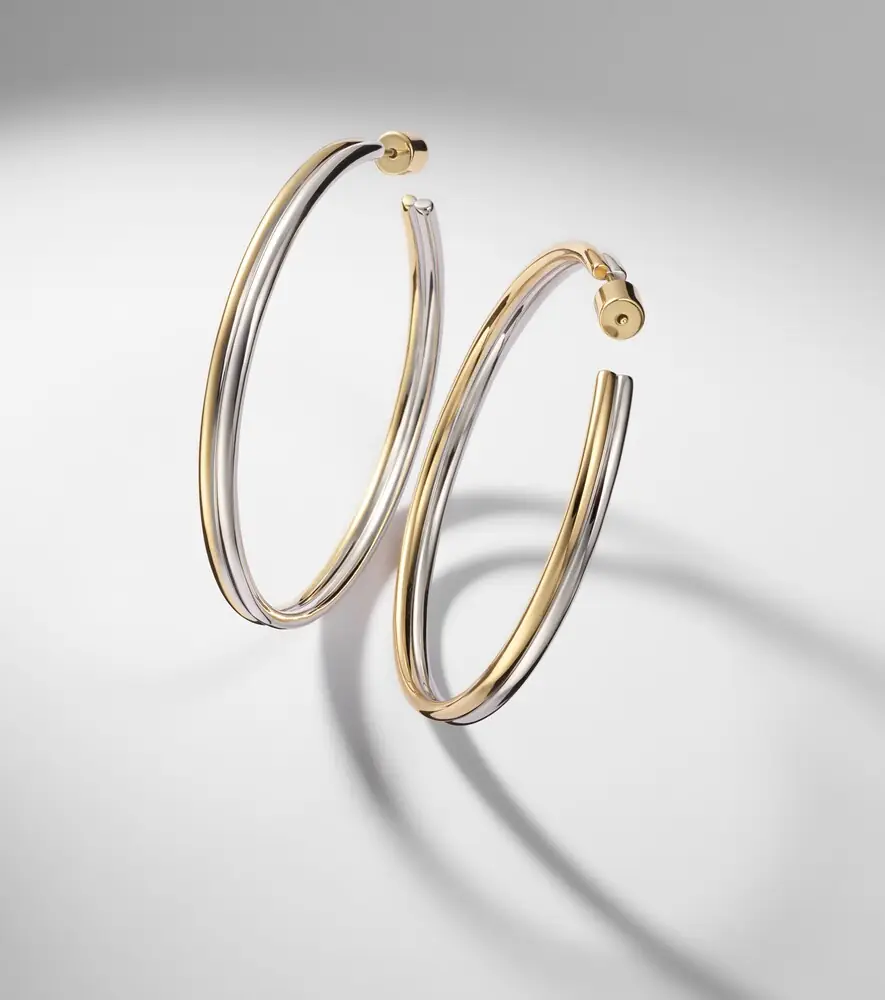 Jennifer Fisher Thread 10kt gold-plated hoop earrings | Thumbnail 5