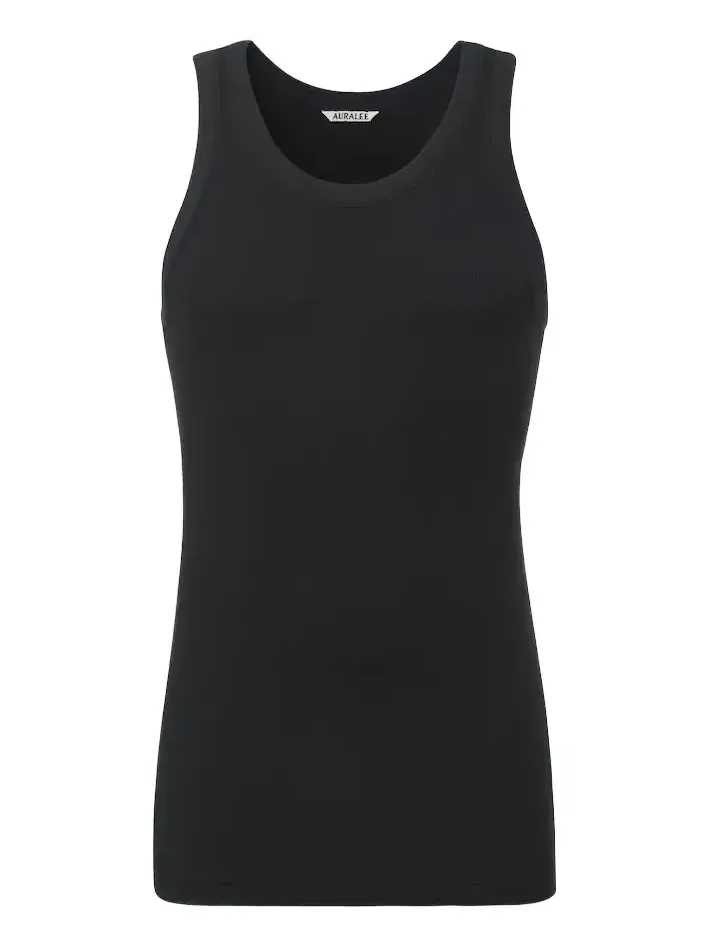 Auralee Ribbed-knit cotton tank top