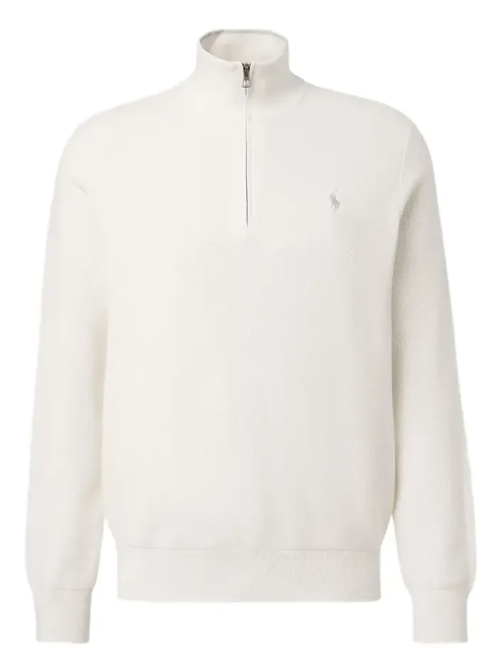 Cotton half-zip sweater