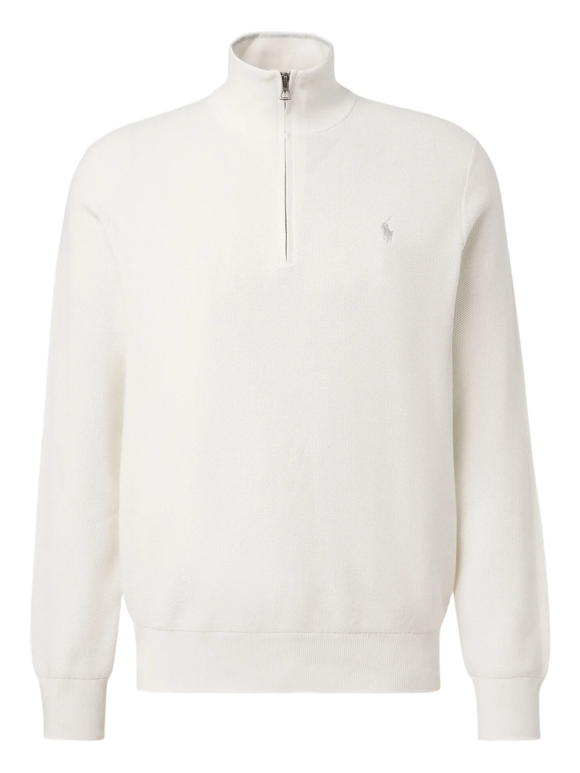 Cotton half-zip sweater