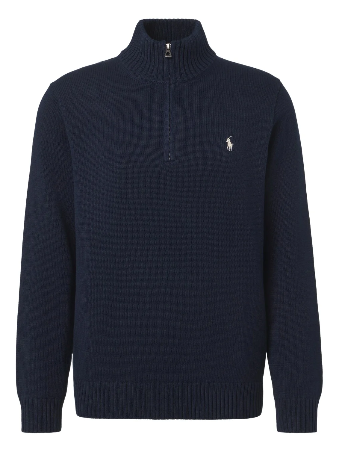 Cotton half-zip sweater