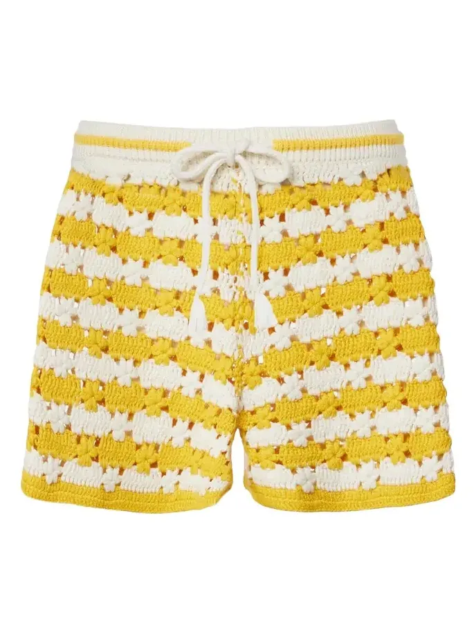 Goldie Malik cotton crochet shorts