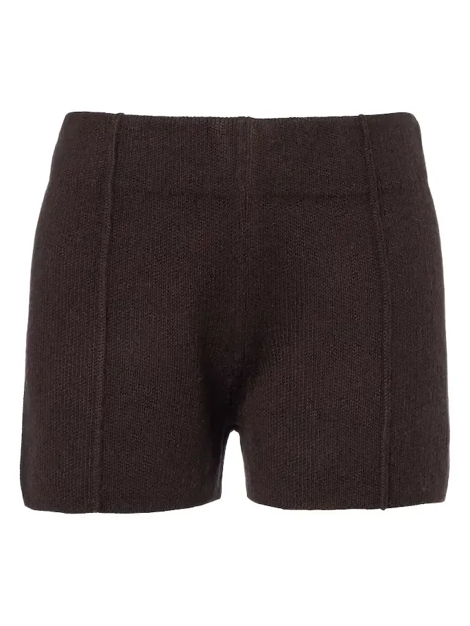 Wool and cashmere shorts