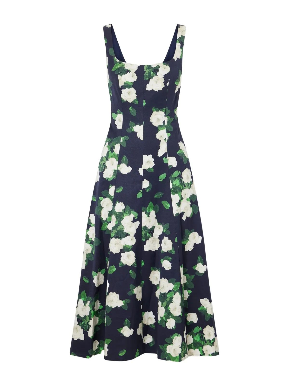 Floral-print Faille Midi Dress