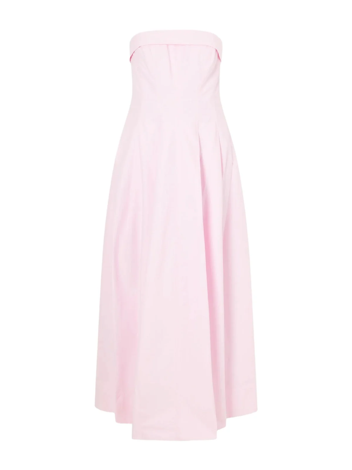 Simkhai Avril Strapless Pleated Cotton-blend Gown