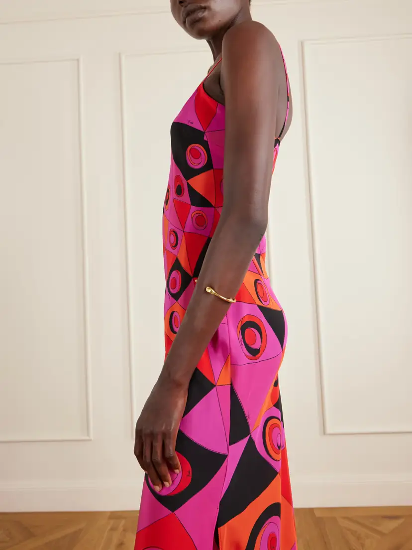 PUCCI Printed Silk Crepe De Chine Maxi Dress | Thumbnail 4 PUCCI Printed Silk Crepe De Chine Maxi Dress | Thumbnail 4