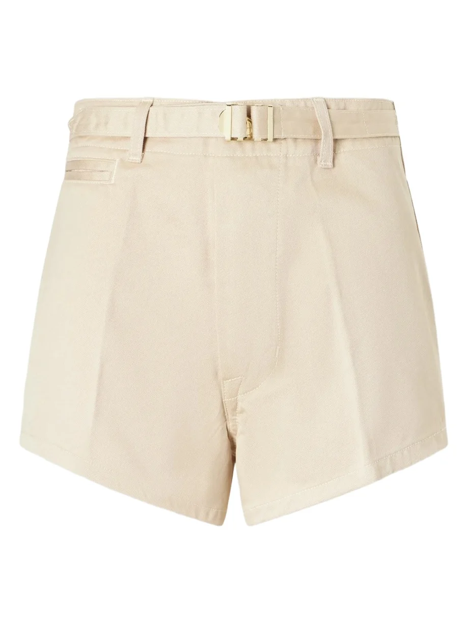 The Grier Belted Organic Cotton-twill Shorts
