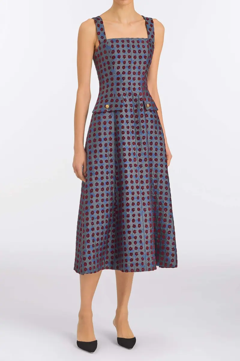 Markarian Birdie Teal Tapestry Midi Dress | Thumbnail 2 Markarian Birdie Teal Tapestry Midi Dress | Thumbnail 2