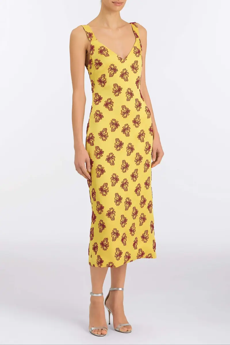 Markarian Dancing Queen Citrine Midi Dress | Thumbnail 2
