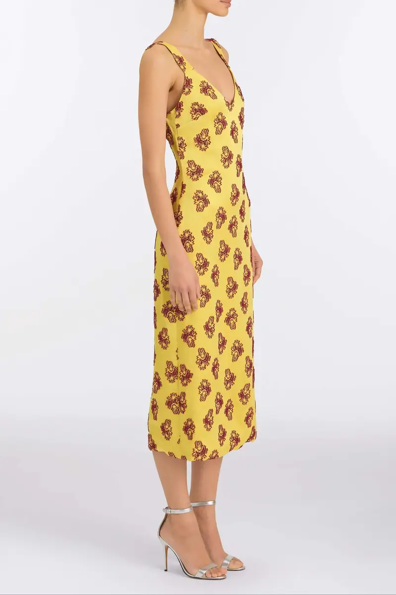 Markarian Dancing Queen Citrine Midi Dress | Thumbnail 3