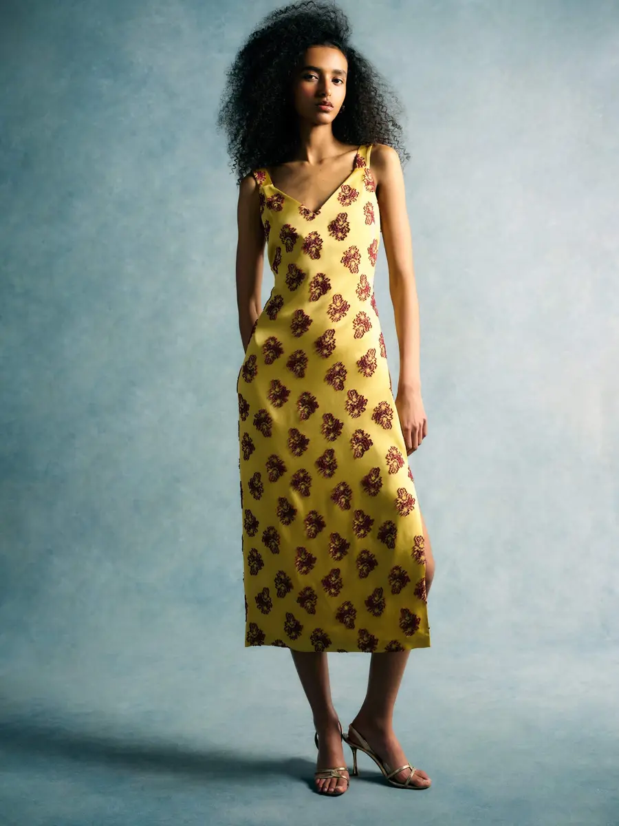 Markarian Dancing Queen Citrine Midi Dress | Thumbnail 7